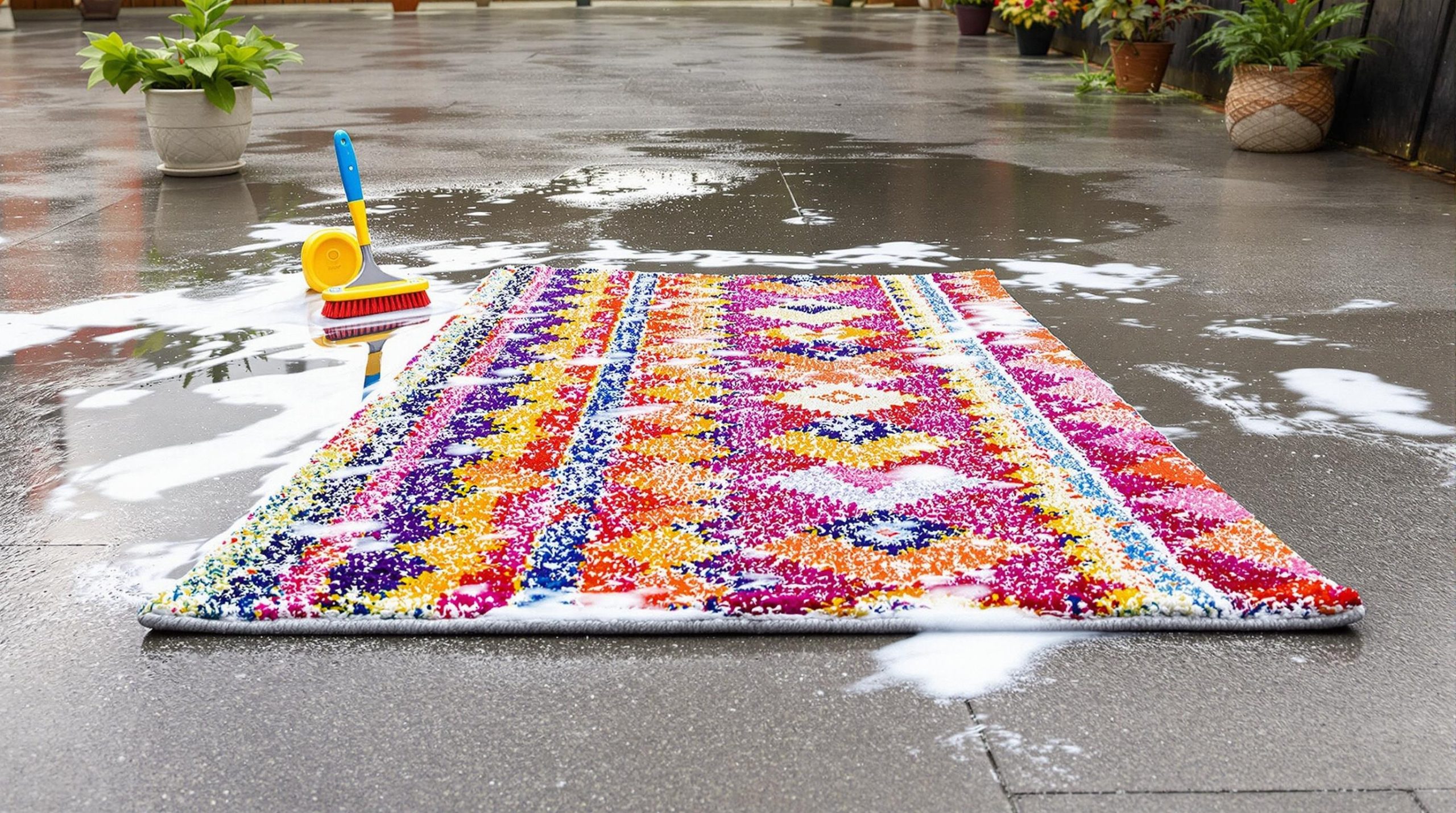 Comment laver un tapis à grande eau efficacement - Vie Harmonieuse